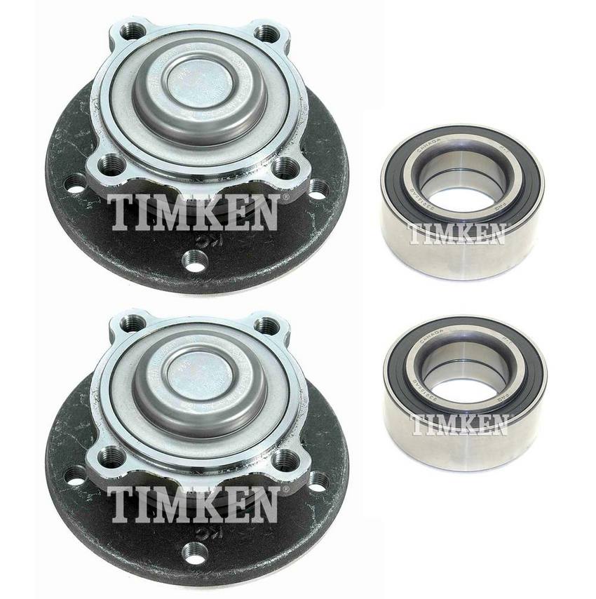 BMW Wheel Bearing and Hub Assembly Kit - Front and Rear 33412220987 - Timken 2880845KIT